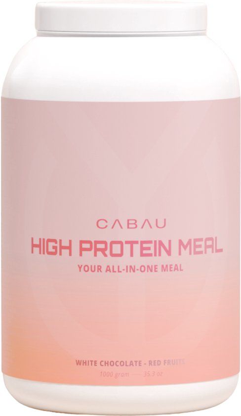 Cabau High Protein Meal White Choco & Red Fruits Maaltijdshake 1000g