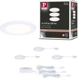 Paulmann LED-meubelinbouwlampen Set van 3 rond 65 mm 3x2,5W 3x180lm 230/12V 3000K Wit