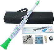 NUVO CL120WGR Clarinéo 2.0 – C-stemming, 275 g, wit/groen, incl. etui en accessoires
