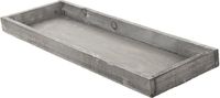 Merkloos Kaarsenbord/plateau - rechthoekig - hout - naturel - 42 x 14 cm - Kaarsenonderzetter