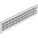 Häfele H3638 Grille d'aération carrée 550x80 mm aluminium anodisé argenté avec entretoises rainurées