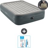 Intex Luchtbed - 2-Persoons - 152 x 203 x 46 cm - Grijs - Inclusief pomp en Reparatieset