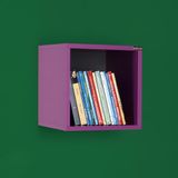 Stijlvolle Paarse Wandplank, 33 x 33 x 19 cm, 100% Melamine Gecoat Deeltjesbord, 16 mm Dik