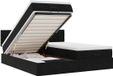 vidaXL Lit coffre avec matelas 160x200cm Velours Noir