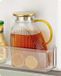 Carafe d'eau sans marque - Carafe en verre borosilicaté de 1,8 L avec couvercle en acier inoxydable