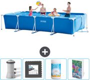 Intex Rechthoekig Frame Zwembad - 450 x 220 x 84 cm - Blauw