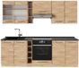 Vicco Fame-Line Complete keukeneenheid – 235 cm zonder werkblad Krachtige eik goud