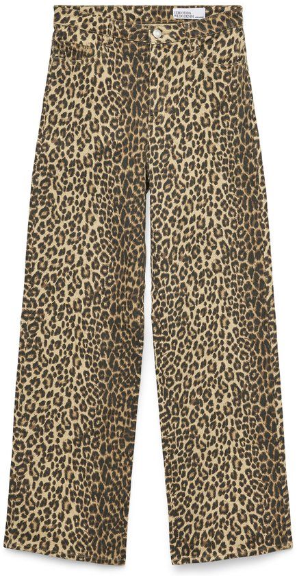 Vero Moda VMTESSA HR WIDE STRETCH AOP JEANS N 10330128 - Silver Mink/Leopard - Women's Size W26 X L32