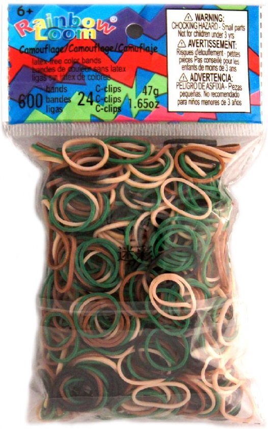 Rainbowloom Elastiekjes - Camouflage - 600 stuks