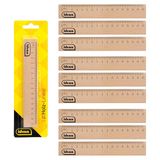 Idena 90272 - Liniaal met 16 cm lengte, 10 stuks, houten liniaal met millimeter- en centimeterschaal, voor school en kantoor