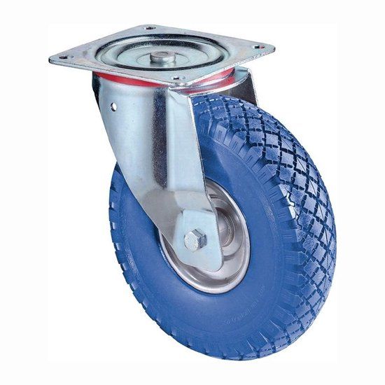BS Rollen Zwenkwiel met opschroefbare plaat Wielkern staal 200 mm 75 kg