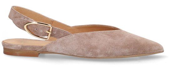 Manfield Dames Taupe Suède Slingbacks Maat 36