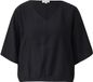s.Oliver Gestructureerde blouse in O-vorm zwart