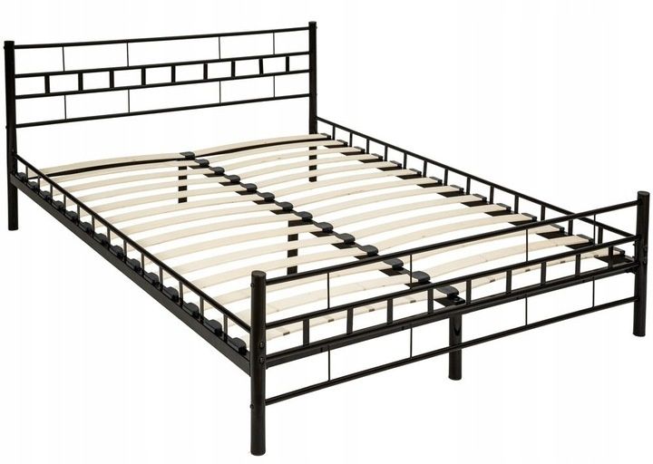 Viking Choice Metalen bedframe 180x200 cm - zwart - met lattenbodem