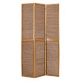 Homestyle4u 381, Kamerscherm interieur 3-delig ruimteverdeler bamboe privacyscherm hout bruin