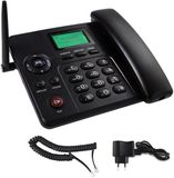 Téléphone de bureau sans marque avec carte SIM - Téléphone fixe - Domicile ou bureau - Mains libres - Double SIM - Noir