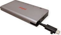 ROLINE USB Type C docking station, HDMI 4K, VGA, 2x USB 3.2 Gen 1, LAN, PD, kaartlezer