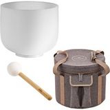 Sonic Energy Kristallen klankschaal, hartchakra van 25,4 cm, 432 Hz, noot F4, voor meditatie, yoga, geluidengenezing, siliconen ring inbegrepen (CSB10F)