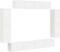 vidaXL Meuble TV 8 étagères Blanc