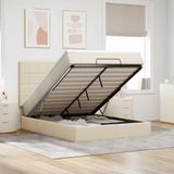 Maison Exclusive - Cadre de lit ottoman avec matelas, gris clair, 140x190 cm, textile