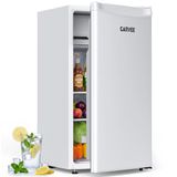 GarveeHome Koelkast, mini-koelkast, 92 l, snelle koeling in de Chiller Box, 5 temperatuurstanden (0-18 °C), 41 dB stille werking, verstelbare poten, compact, groentelade, voor kamer en kantoor