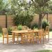 vidaXL Tuinset, 7-delig, bruin, 200 x 100 x 75 cm, massief teakhout