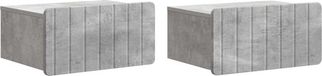 vidaXL Table de chevet murale gris béton