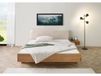 FICHTELBERG Lit avec table de nuit à droite en bois de chêne 160x200x86 naturel huilé, tête de lit beige #130
