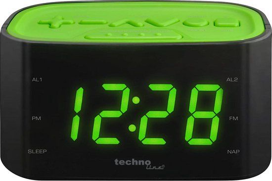 Technoline WT 465 Wekkerradio - Zwart/Groen