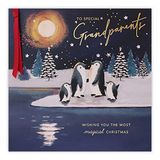 Clintons Peguin Familie grootouders Kerstkaart
