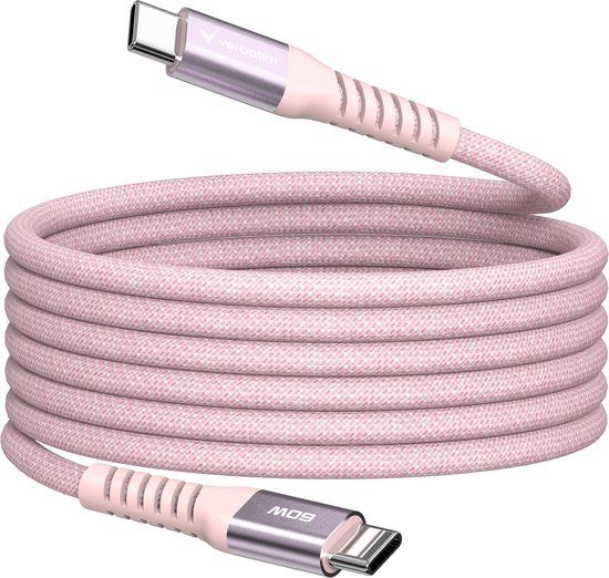 Verbatim USB-C naar USB-C kabel 1.2m 60W Transparent