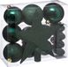 Atmosphera Kerstballen met piek - 17st - kunststof - groen - 6-7-8cm