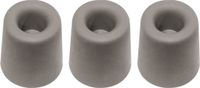 QlinQ Deurbuffer - 3x - deurstopper - grijs - rubber - 30 x 25 mm - schroefbevestiging