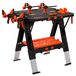 Stanley Établi pliable 2-en-1, Chargeable jusqu'à 227 kg et 454 kg, Réglable en hauteur, Dimensions 79x89x63,5 cm