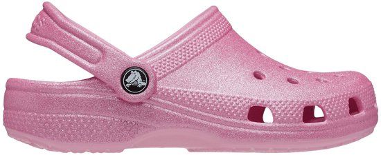 Crocs Classic Glitter Instappers Junior Roze Maat 22.5