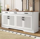 STILVORA Dressoir Met 3 Lades En 4 Deuren - Wit