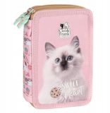 DERFORM Double Case Cleo & Frank Chat Complet Fille Équipé Rose Tissu Enfants
