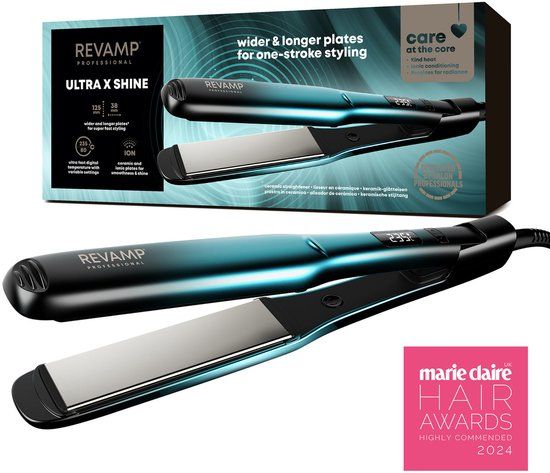 Revamp Progloss Ultra X Shine Brede Stijltang - Extra brede platen - Ionentechnologie - Incl. hittebestendige mat