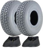 Parnells 330x100 grijze band en binnenband voor scootmobiel, luchtband 400-5 (set van 2)