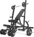 Marbo Sport Banc d'haltères MS24 2.0 avec supports d'haltères multi-niveaux - set d'haltères de 83 kg avec disques en caoutchouc
