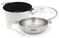 Casserole à vapeur cuiseur vapeur - 6 litres - Revêtement antiadhésif - Avec couvercle et cuiseur vapeur pour légumes