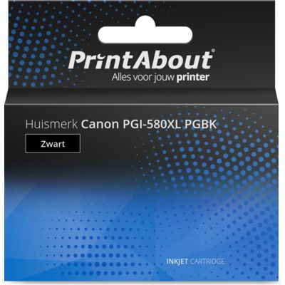 PrintAbout Huismerk Canon PGI-580XL PGBK Inktcartridge Zwart Hoge capaciteit