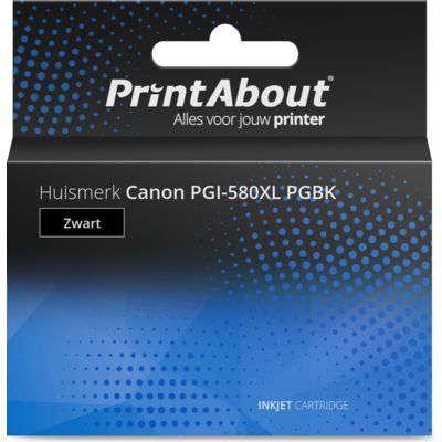PrintAbout Huismerk PGI-580XL PGBK Zwart Inktcartridge | Canon Compatible