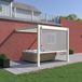 Ombréa Pergola bioclimatique Ombréa 2023 adossée alu 3x3M + 1 store 3M - Blanc - VS