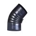 FIREFIX O130/B4 Blauglansplaat boog 45°, stijf, ø 130 mm