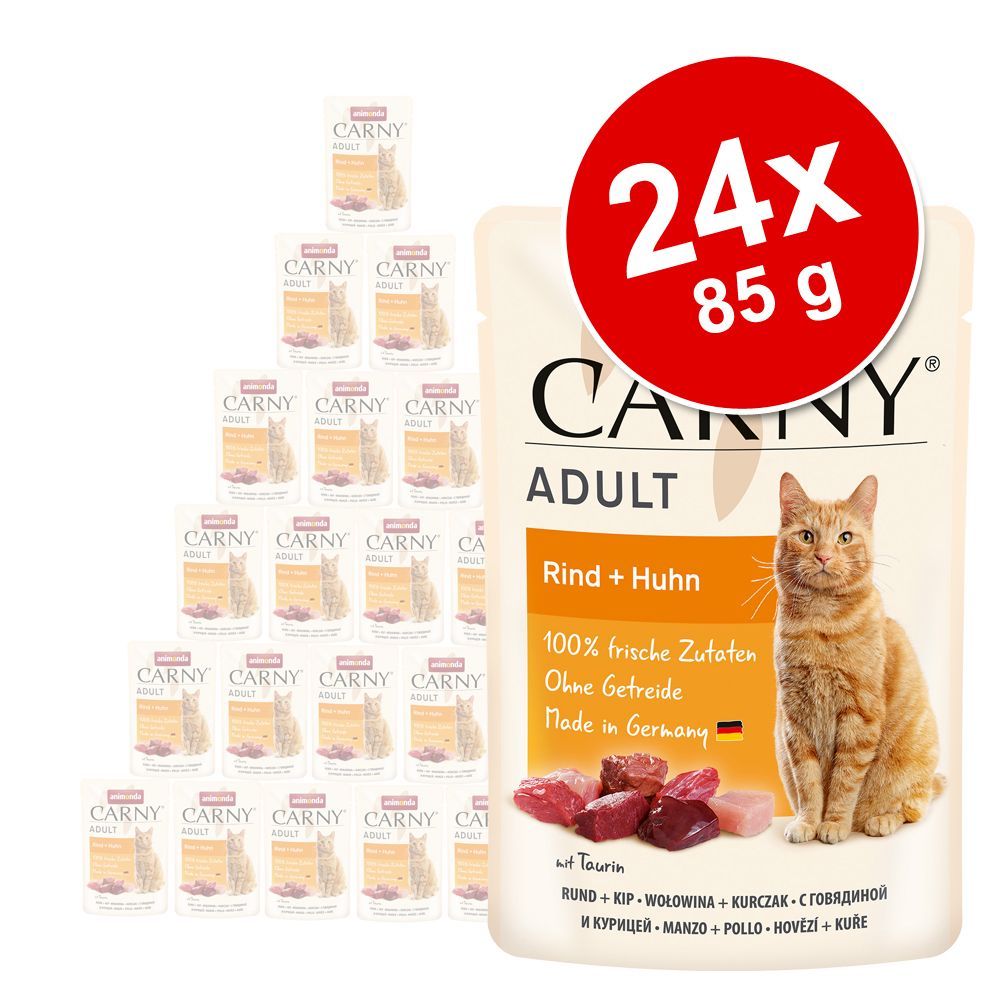 Animonda Carny Kattenvoer - Rund + Struisvogel - 24 x 85 g