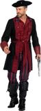Wilbers Piraat Kostuum Heren Burgundy Premium - Maat 2XL