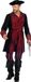 Wilbers Piraat Kostuum Heren Burgundy Premium - Maat 2XL