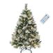 YITAHOME Schotch Pine Kunstkerstboom, 140 cm, met afstandsbediening, voorverlichte boom met dennenappels, naalden en warmwitte/meerkleurige led-kleurwisselverlichting, voor woonkamer en kantoor