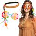 Boland Set Hippie Bohemian Volwassenen Vrouwen 60's & 70's Hippie & Flower Power Accessoireset